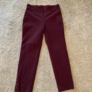 Burgundy Ankle Dress Pants
